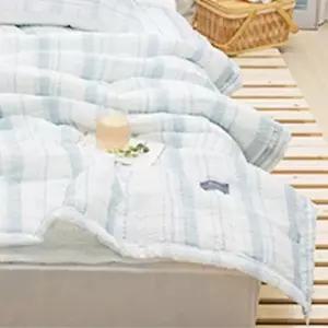 시어서커 여름이불 이불 침구 퀸 Q 블루 시어서커이불