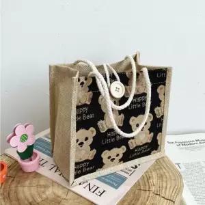 캔버스 린넨 에코백 블랙 린넨에코백 미니토트백 미니에코백 캔버스백 캔버스가방