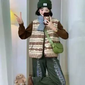 캐주얼 여성 노르딕리버서블양털조끼