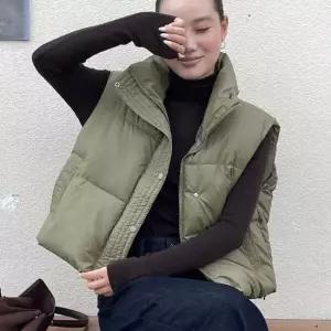 여성 숏패딩 조끼 베스트
