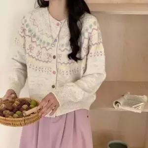 핑크캔디 노르딕 포근 니트가디건