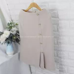 [하프클럽/쿨젠]gis_골드 버튼스커트.SOKH라인스커트,면접스커트,정장스커트,오피스룩,스판스커트