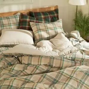 바인침구 겨울 체크 마이크로 워셔 이불단품 SS 차렵이불