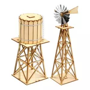 DIY 나무 모형 조립 키트 HO 웨스턴 풍차 세트 YM628