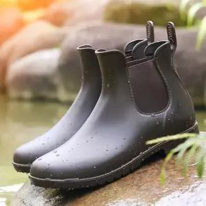 남성 신기 편한 무지 디자인 장마 여름철 레인부츠 남성레인 여성워커부츠 어글리슈즈
