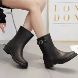 여성 패션 옆 버클 포인트 장마철 여름철 레인부츠 여성워커부츠 어글리슈즈 여성장화