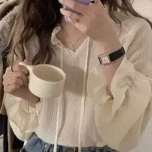 봄 하객 청남방 드레스 리본블라우스 롱 OPS 원피스