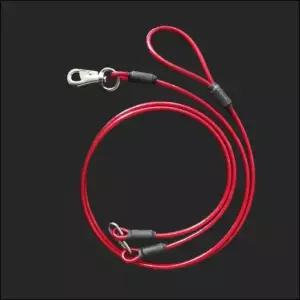 국산 코팅 와이어 개줄 8mm 3M 빨강 중간도래 와야줄 국산 코팅 와이어 와야 8파이 애견 야외