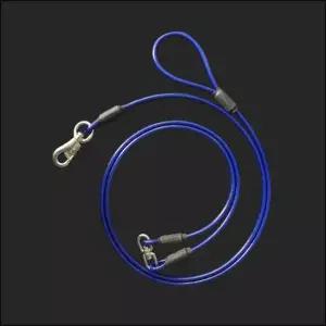 국산 코팅 와이어 개줄 8mm 2M 파랑 중간도래 와야줄 국산 코팅 와이어 와야 8파이 애견 야외