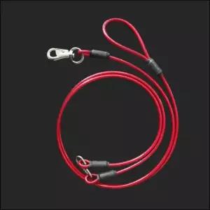 국산 코팅 와이어 개줄 8mm 2M 빨강 중간도래 와야줄 국산 코팅 와이어 와야 8파이 애견 야외