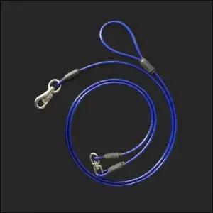 국산 코팅 와이어 개줄 8mm 3M 파랑 중간도래 와야줄 국산 코팅 와이어 와야 8파이 애견 야외