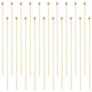 비크래프트 18K 금도금 황동 헤드핀 100피스 50MM 규격 주얼리 제작 결과물