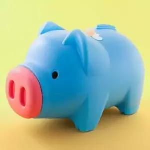 [문구/오피스] 저금통 저축 아기 통 돼지 디자인 이색 청색 왕대