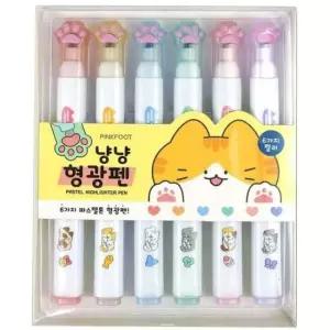 [문구/오피스] 2개 6본 냥냥 형광펜