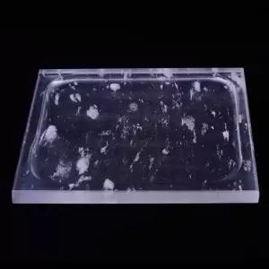 크리스탈 돌판 불판 투명 접시 플레이트 구이판 고기 단일