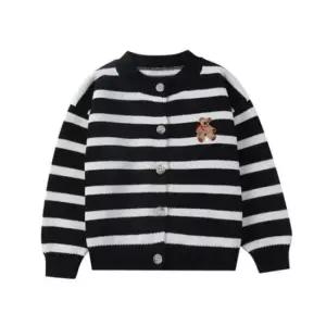 유아동맨투맨 단가라베어 블랙 아동 긴팔 면 가디건 205477