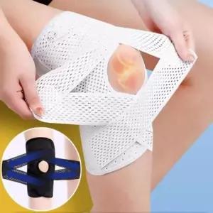 무릎보호 이중 V스트랩 실리콘 패드 스포츠무릎보호대