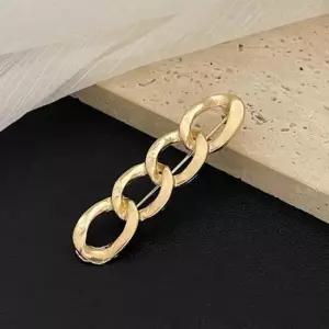 패션브로치 골드 체인 브로치 패션 액세서리 옷핀