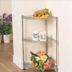 삼각 다용도 3단 코너 베란다 세탁실 메탈 수납정리 업체 선반