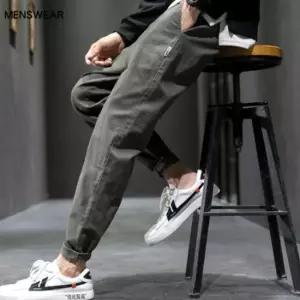 남자 캐주얼 주말 외출 데이트 룩 면 밴딩 바지 팬츠 배기바지베기팬츠