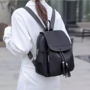 여자 테슬 장식 데일리 출근 백팩 옥스포드 가방