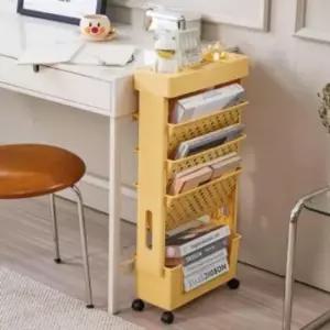 [생활] 5단 수납 틈새 책장 정리함 트롤리 이동식
