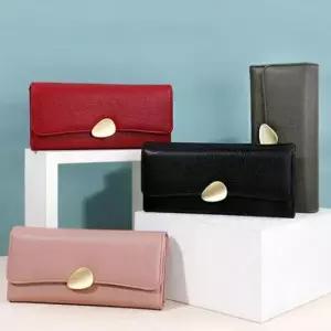 고급 디자인 골드 버튼 여성 다용도 패션 예쁜 장지갑