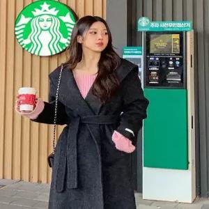 [워너비뮤즈]무배 루즈핏 핸드메이드 울 코트 워너비뮤즈 (42352463)