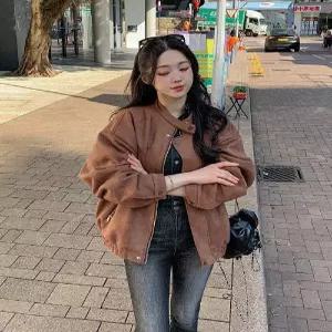 [워너비뮤즈]스웨이드 차이나 블루종 자켓 무배 워너비뮤즈 (41512392)