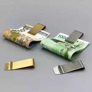 스텐 스틸 머니 클립 골프 돈 지갑 라운딩 지폐 홀더 남자 여자 내기 여성 남성 카드 명함 미니 집게 꽂이
