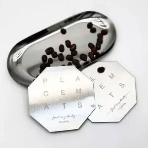 금속 고급코스터 컵받침 코스터 실버 다각형