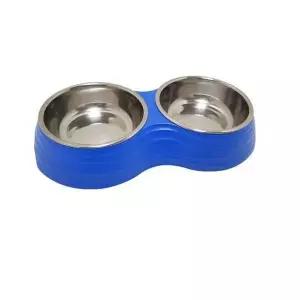 애견식기 슈퍼 더블 프로스티드 리플 보울 S 블루