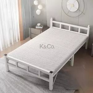 접이식 철제침대 프레임 1인용 저상형 자취 침대 원룸 베드