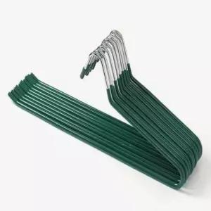 [생활] 논슬립 바지걸이 10p세트 그린 바지헹거 바지걸이옷걸이 집게바지걸이 바지행거 스타일러옷걸이