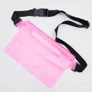 보조가방 핑크 방수 힙색 수영장가방