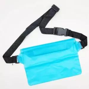 방수 힙색 보조가방 블루 수영장가방