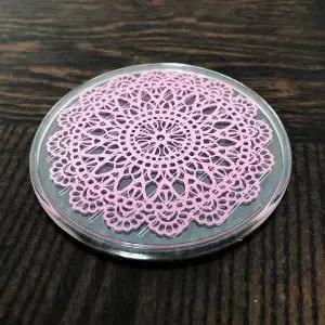 핑크 물흘림방지 컵받침 야마다 2P