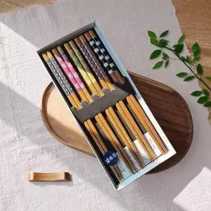 일본 패턴스 세트 5P 젓가락 이시다