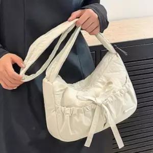 [패션] 숄더백 곱창끈 리본 데일리 가방 가벼운 심플 학생