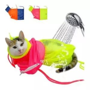 [반려] 고양이 목욕 메쉬망 애완동물 손톱깎이 미용 세탁 스크래치 방지망