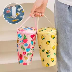 빨대구멍이 있는 방수 보냉 물병파우치 드링크백 보냉백 물병백