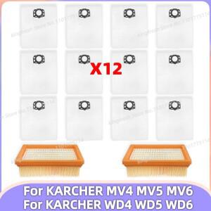 세척 가능 필터 먼지봉투 karcher 호환 MV4 WD4 Premium 진공청소기 부품 교체 액세서리