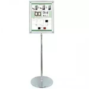 자석액자 스탠드(APS-1000CP) B3 크롬 백색펄판넬 광고판 스탠드메뉴판