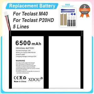 Teclast M40 P20HD 5 라인 배터리용 Bateria 고용량 교체 백업 6500mAh TLA007