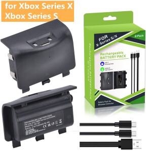 1400mAh 충전식 Xbox 컨트롤러 배터리 팩 + 시리즈 X용 C형 케이블 S 원격 게임패드(Xbox one용 아님)