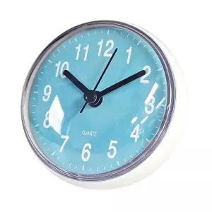 미니 욕실용 무소음 벽시계 원형 흡착 방수 화장실 시