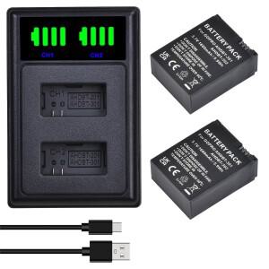 1600mAh AHDBT-301 302 배터리 + GoPro Hero3+Go hero 3 블랙 에디션 화이트 실버 HD 카메라용 LED USB 충