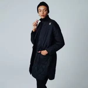 스파이더 여성 퀼티드 롱 자켓 SPIWCNJK351WBLK [백화점 매장판]