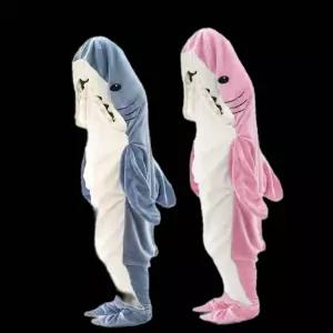 상어잠옷 웃긴잠옷 동물 특이한 커플 입는 후드담요