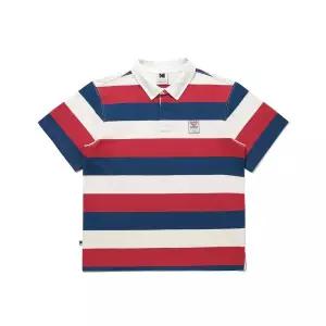 브랜드정품 코닥 KODAK 골드모먼트 스트라이프 럭비 카라 반팔 티셔츠 RED 144256